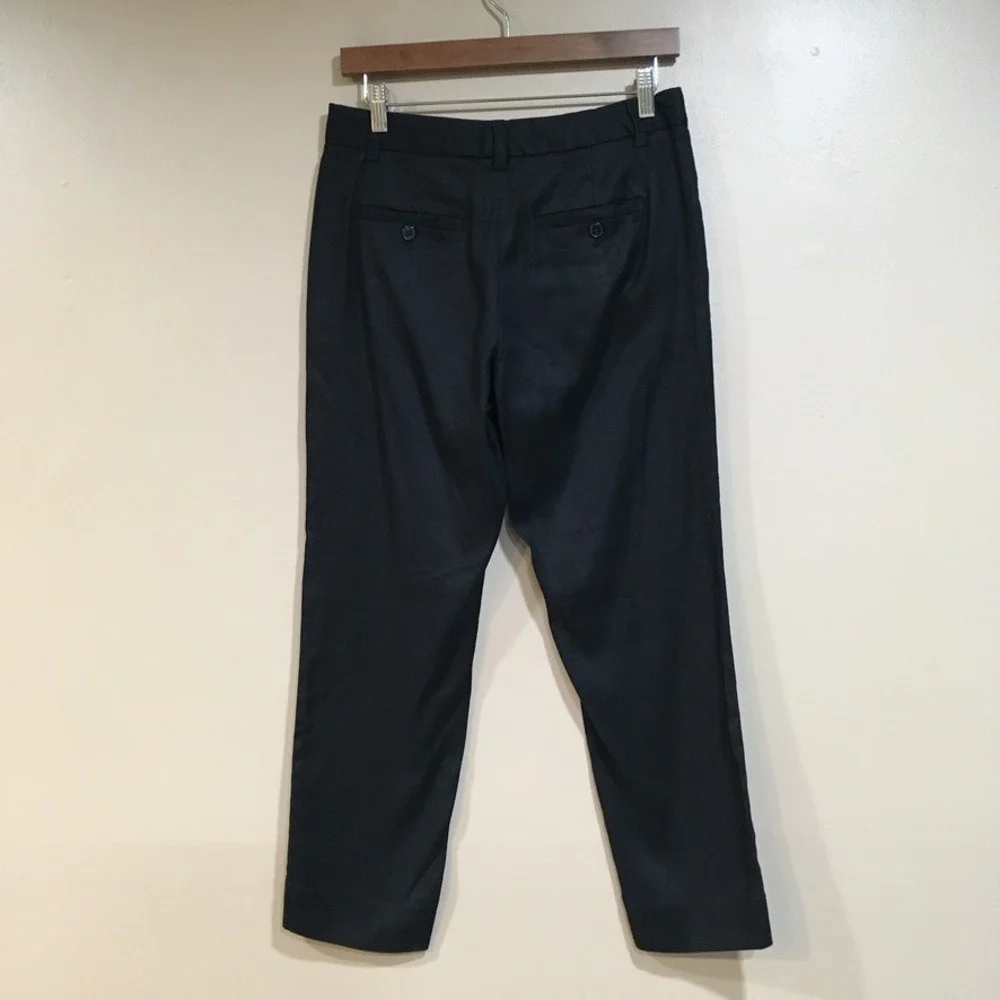 Banana Republic Avery Dress Pants‎ Womens 4 Black Classic Capsule Office Linen